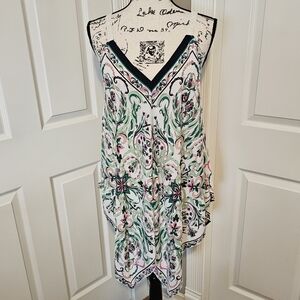 Bohemian Floral Hankerchief Top Blouse